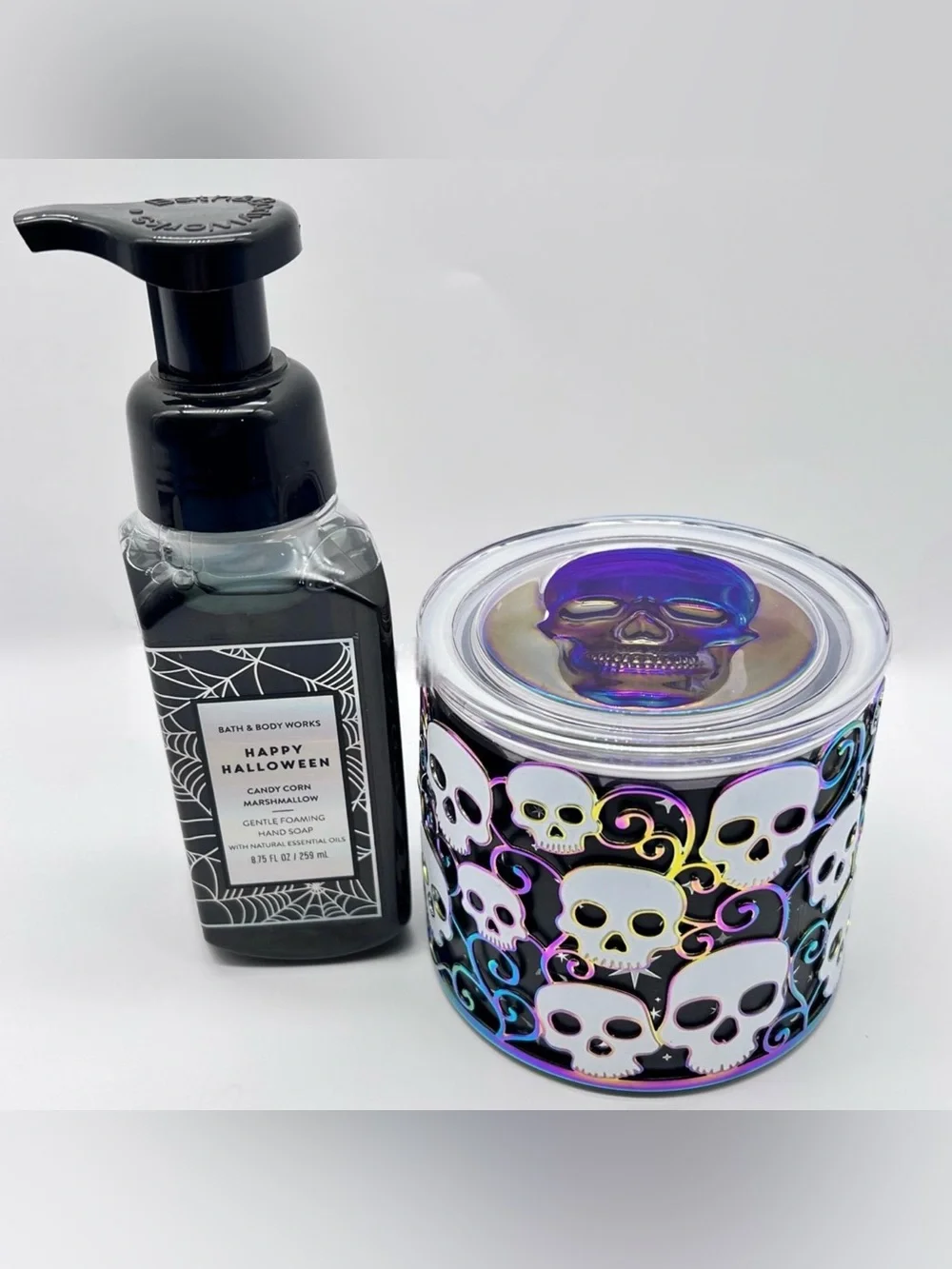 BBW Spooky Cider Lane Skull Lid Halloween 3-Piece Collector Set